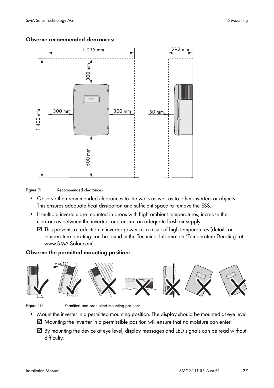 SMA SMC 9000TL Installation User Manual | Page 27 / 96