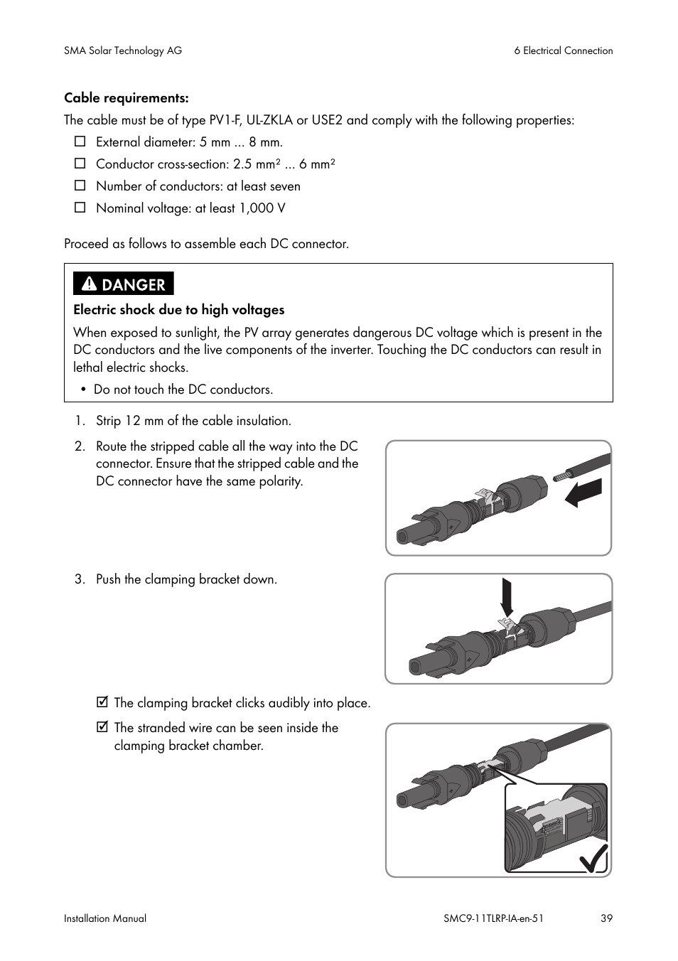 SMA SMC 9000TL Installation User Manual | Page 39 / 96
