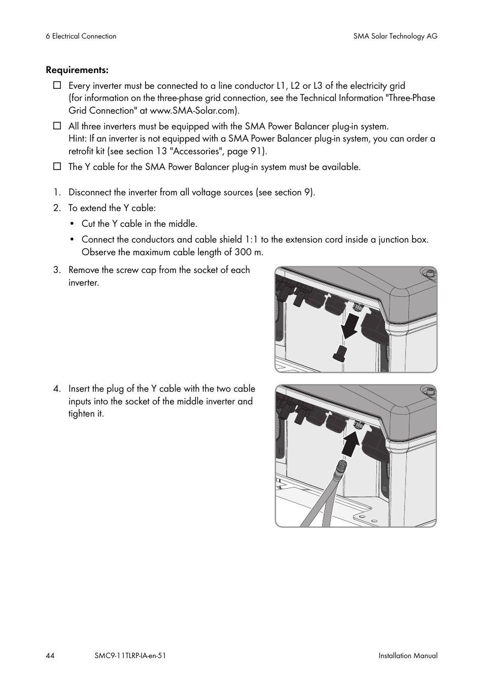 SMA SMC 9000TL Installation User Manual | Page 44 / 96