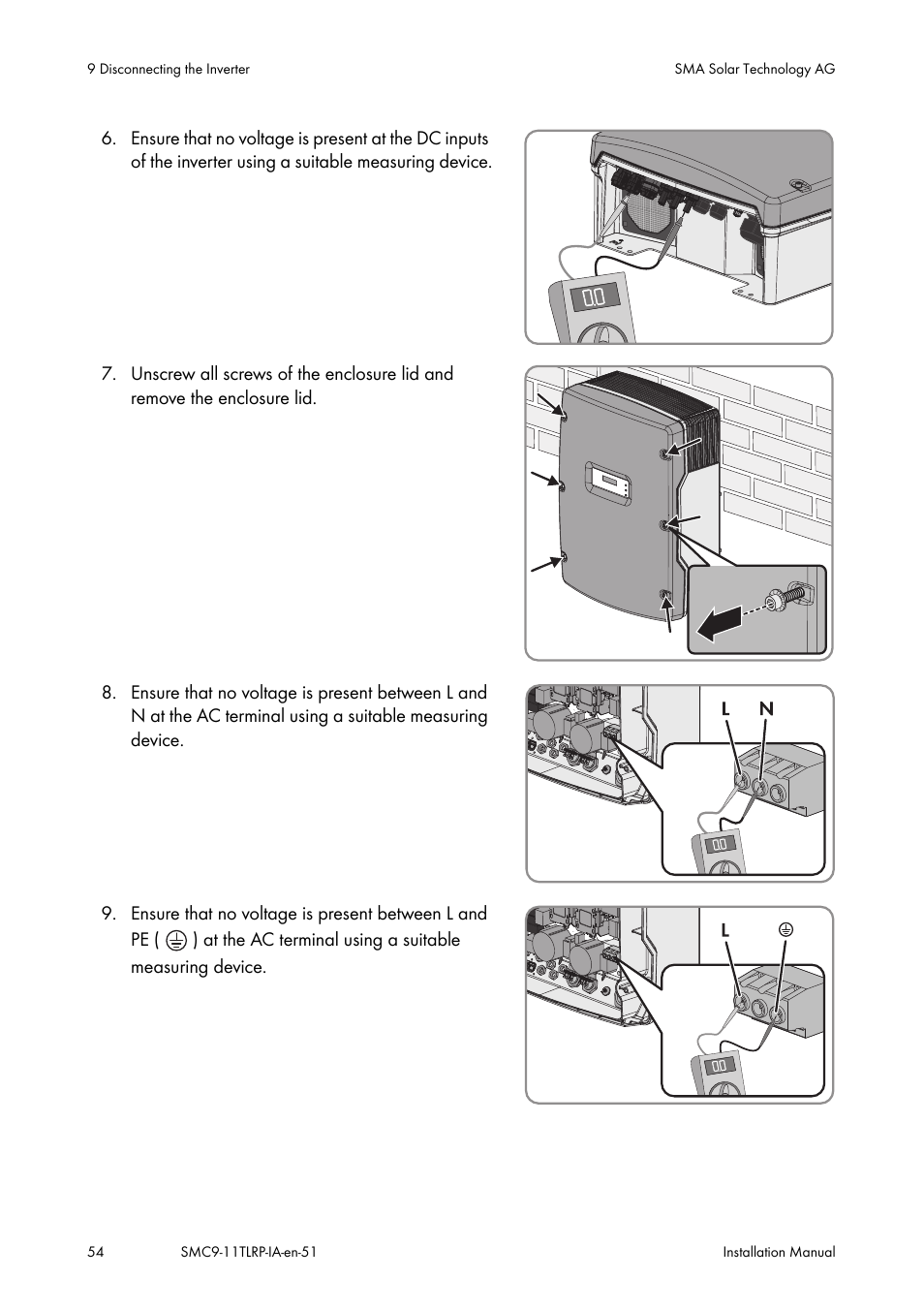 SMA SMC 9000TL Installation User Manual | Page 54 / 96