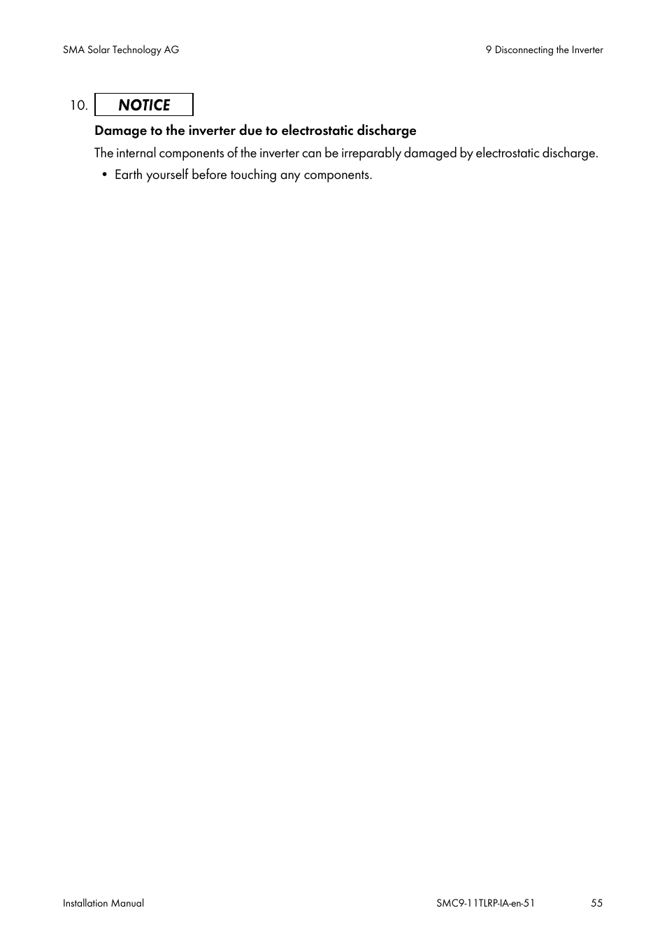 SMA SMC 9000TL Installation User Manual | Page 55 / 96