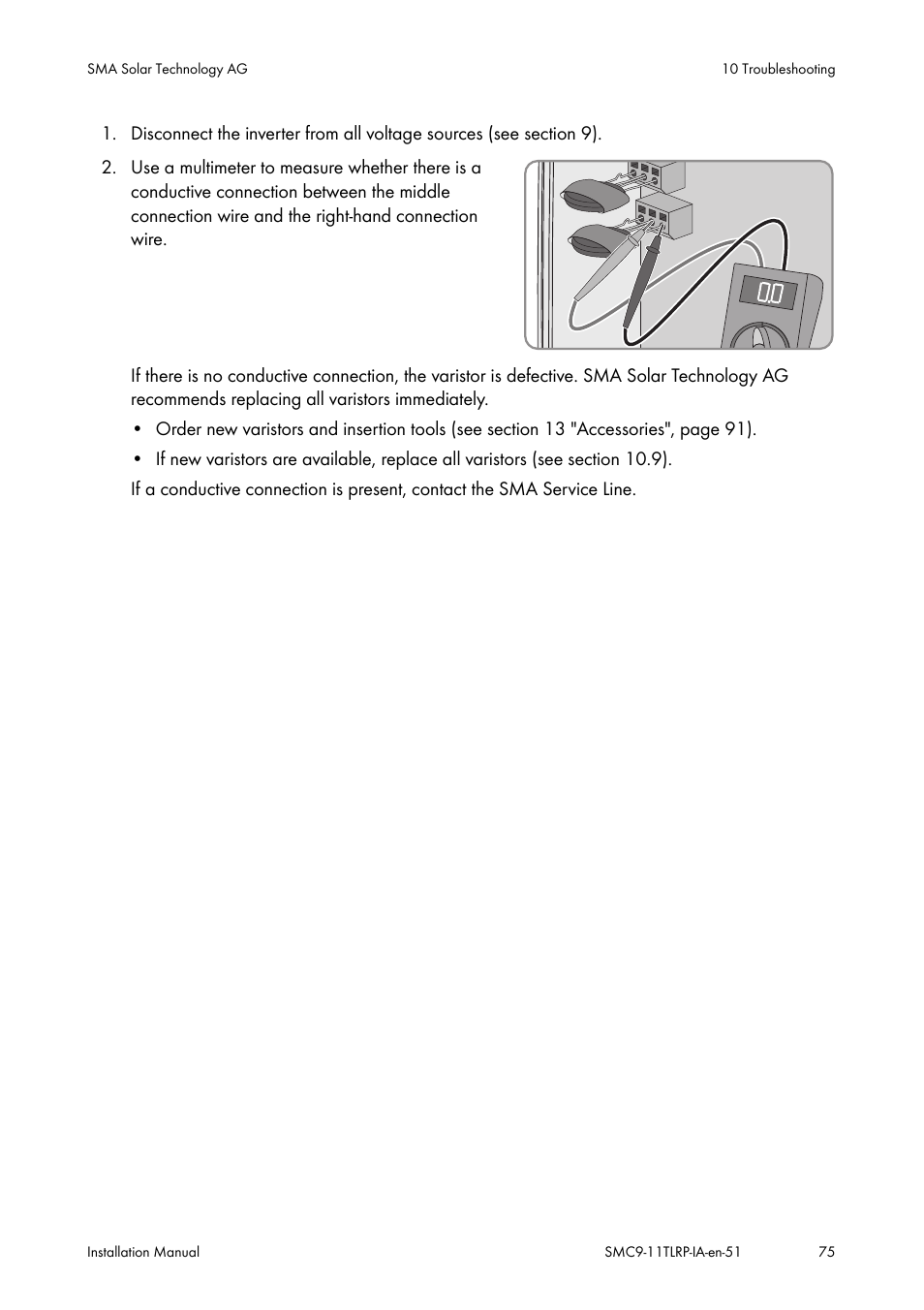 SMA SMC 9000TL Installation User Manual | Page 75 / 96