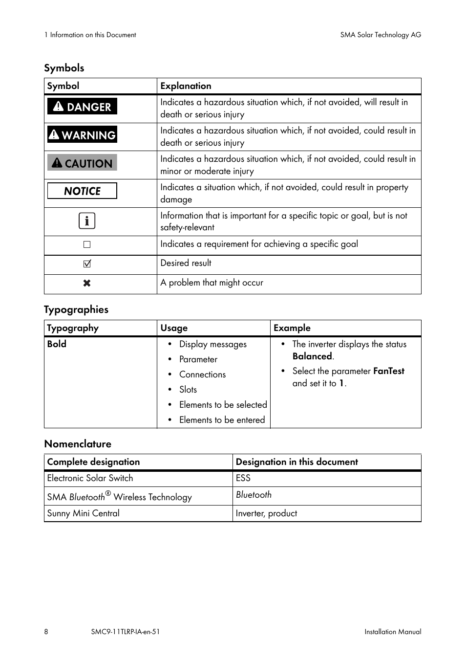 SMA SMC 9000TL Installation User Manual | Page 8 / 96