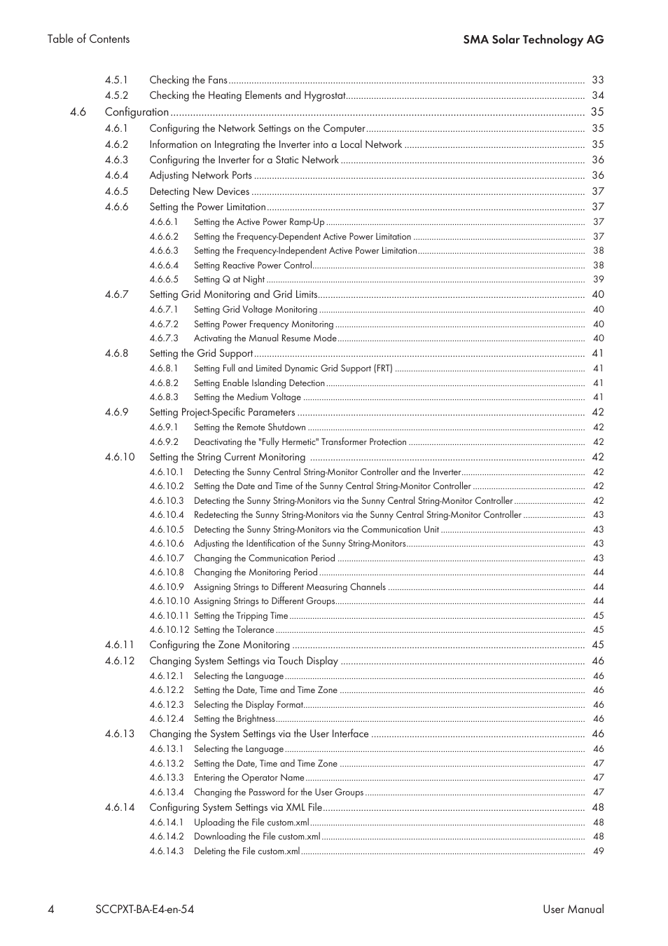 SMA SC 500CP XT User Manual | Page 4 / 158