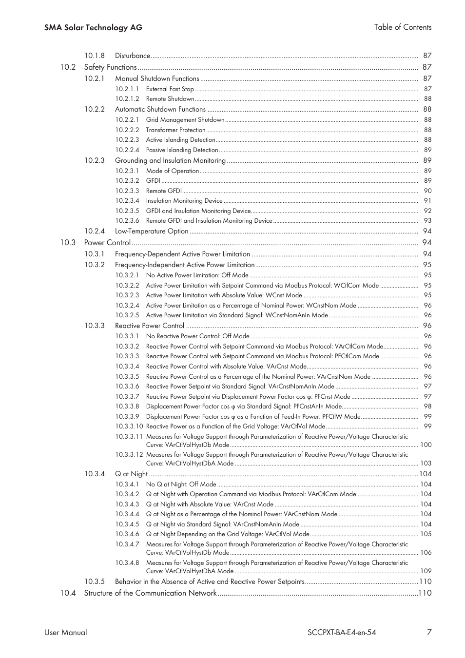 SMA SC 500CP XT User Manual | Page 7 / 158