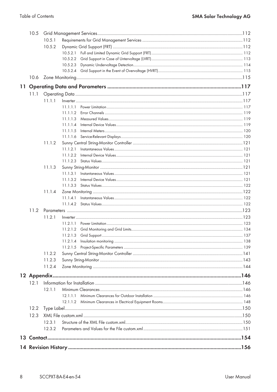 SMA SC 500CP XT User Manual | Page 8 / 158