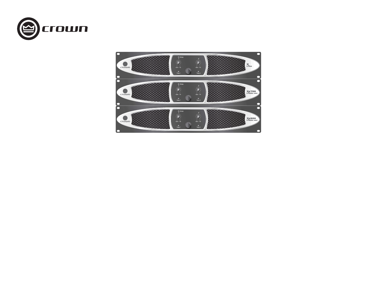 Crown Audio Xs500 User Manual | 28 pages