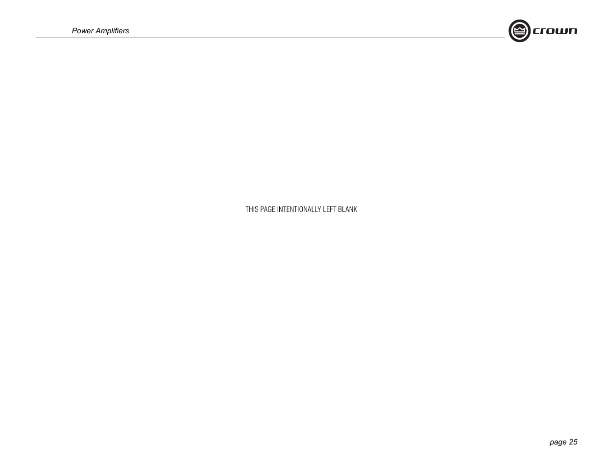 Crown Audio Xs500 User Manual | Page 25 / 28