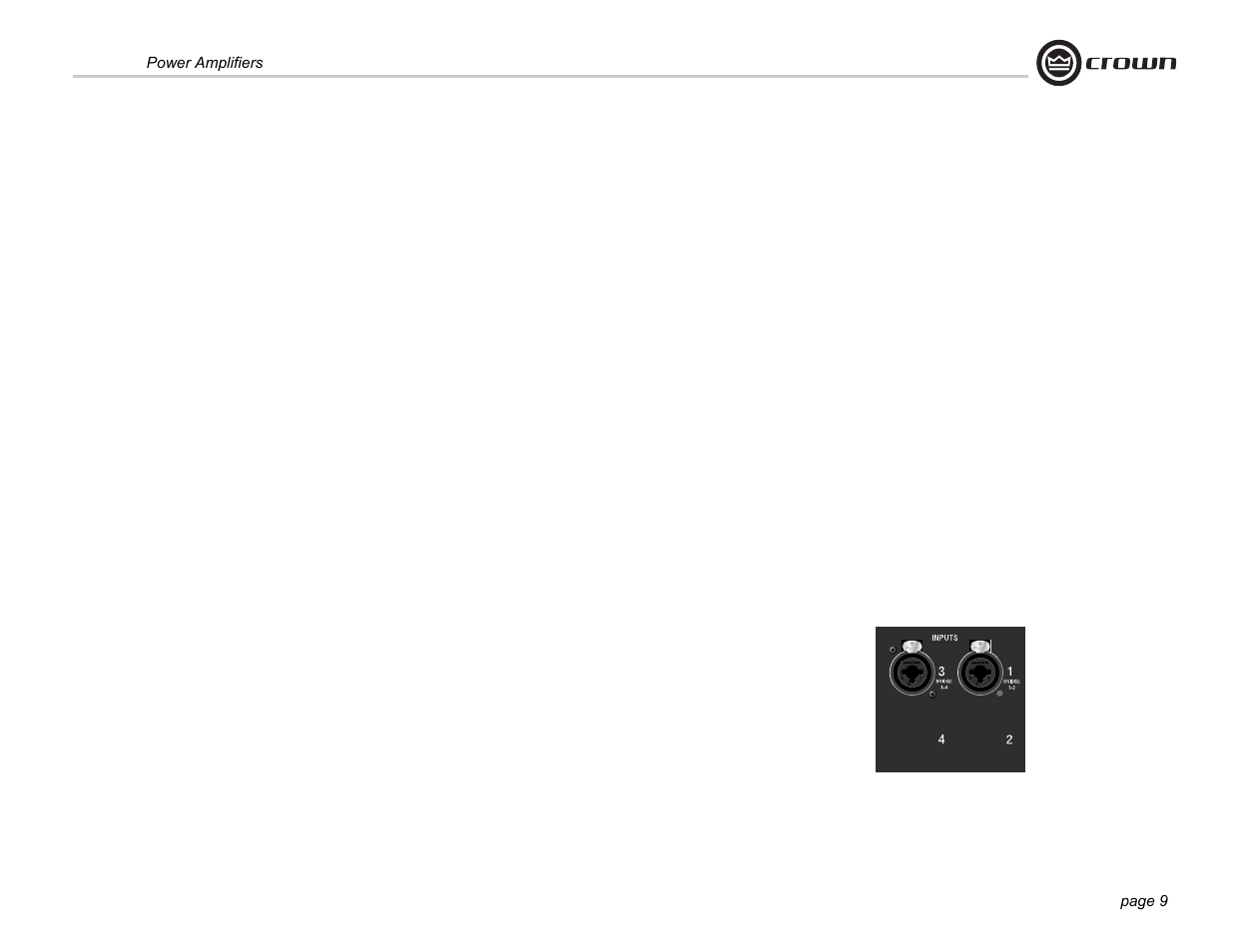 Crown Audio Xs500 User Manual | Page 9 / 28