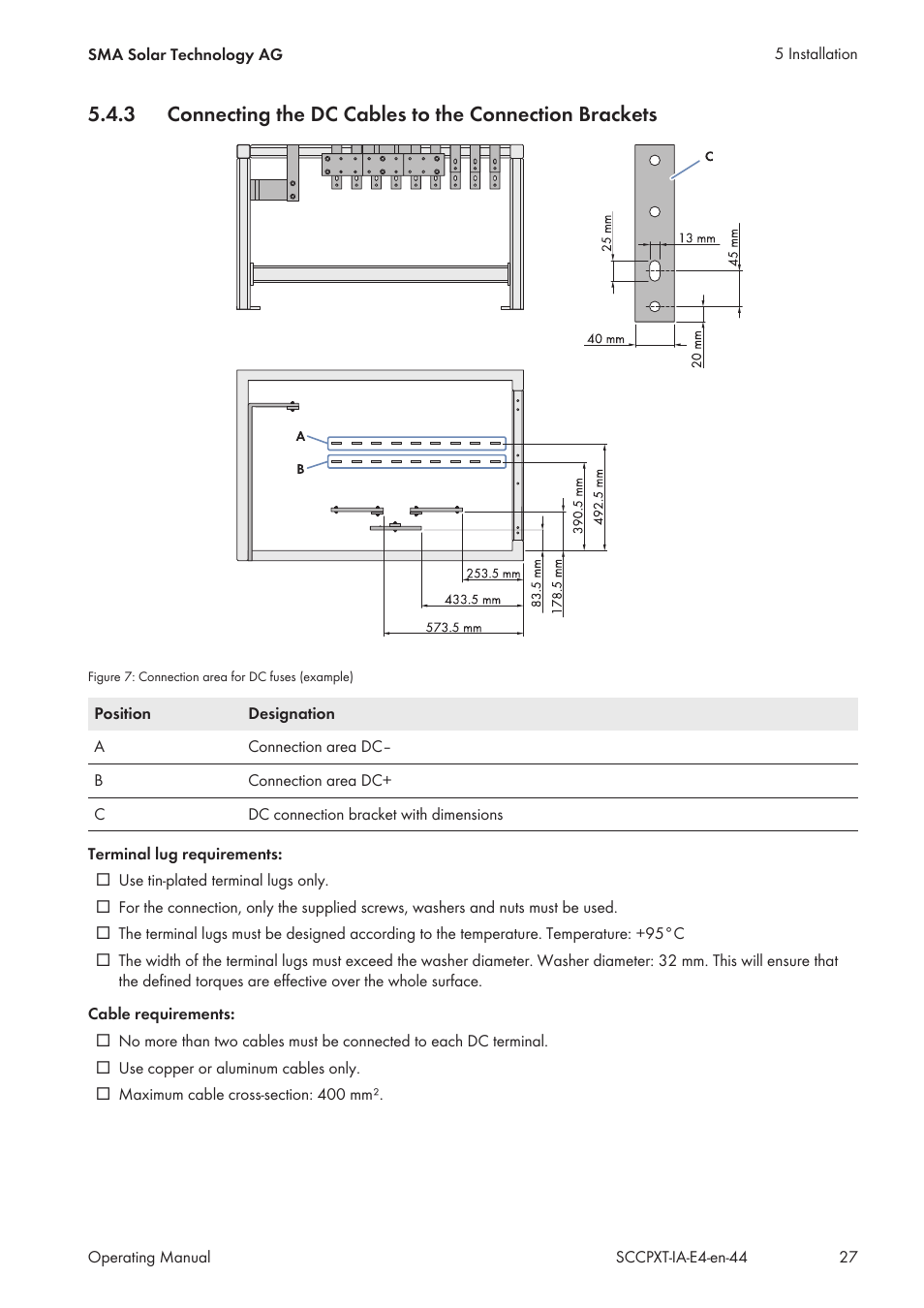 SMA SC 500CP XT Installation User Manual | Page 27 / 82