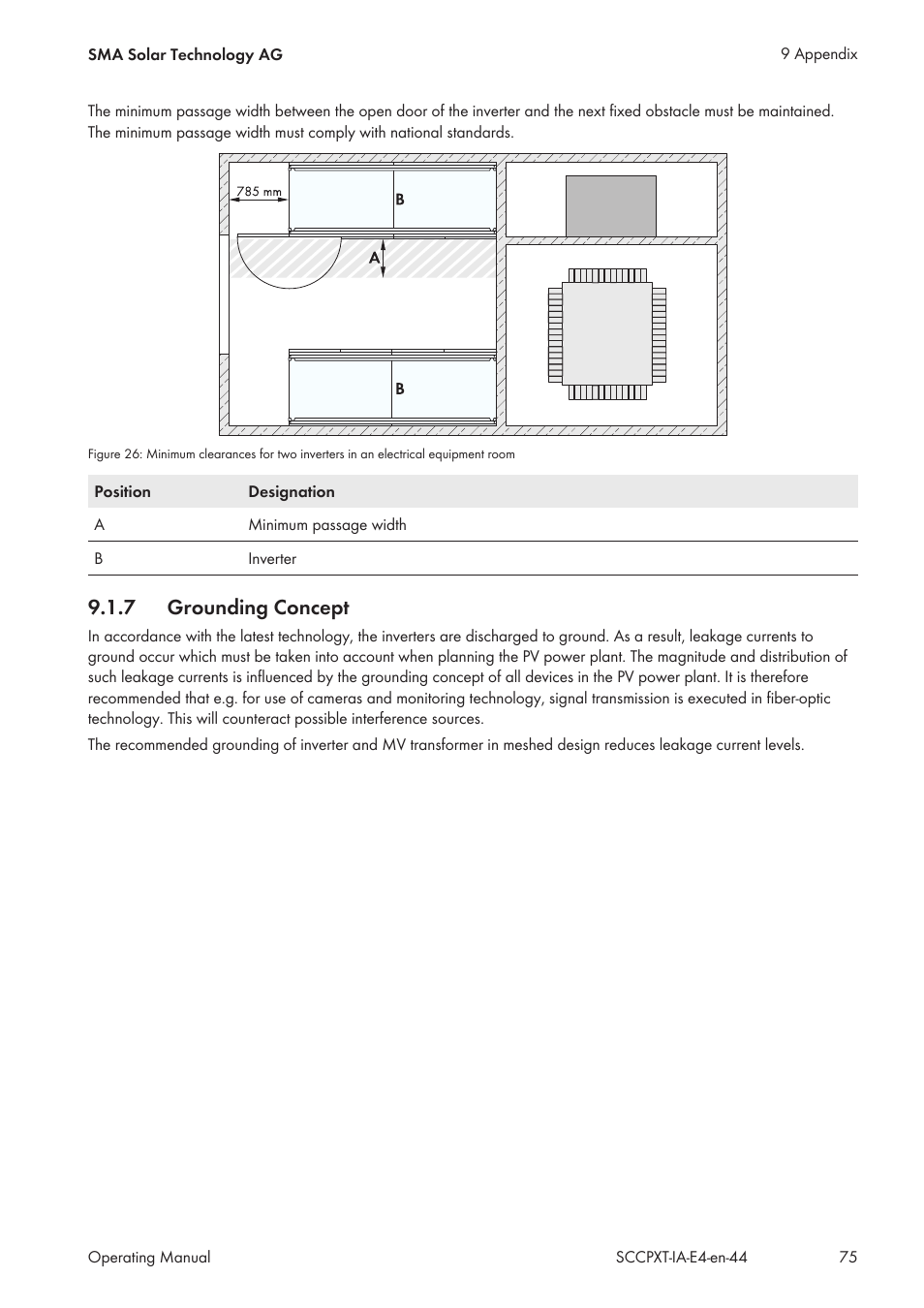 7 grounding concept, Grounding concept | SMA SC 500CP XT Installation User Manual | Page 75 / 82