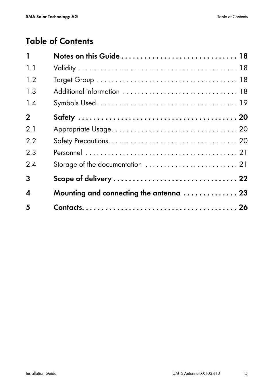 SMA GSM-UMTS-OUTAN User Manual | Page 15 / 40