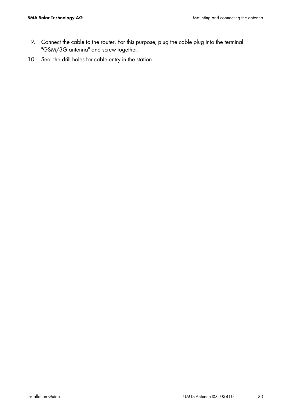 SMA GSM-UMTS-OUTAN User Manual | Page 23 / 40