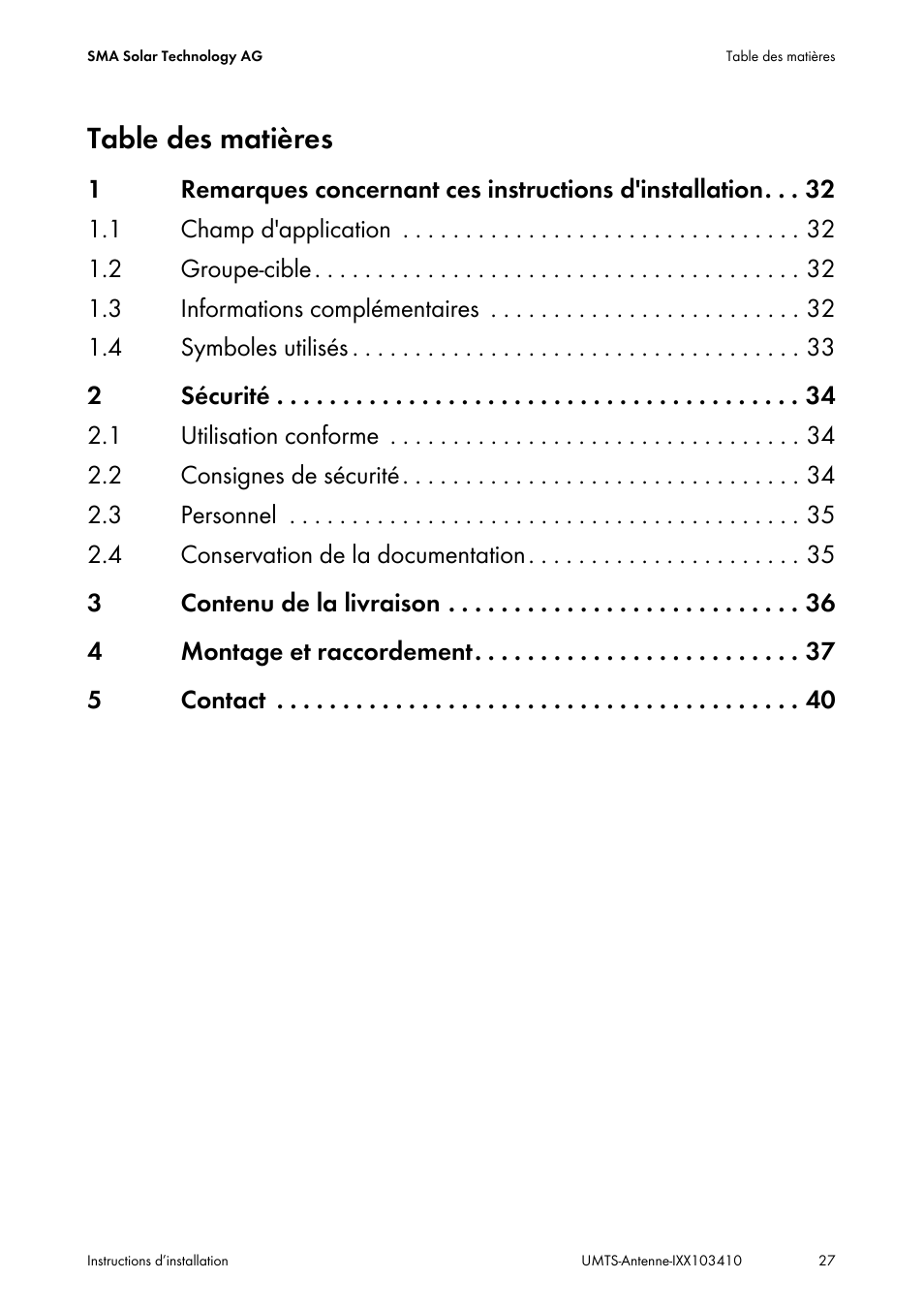 SMA GSM-UMTS-OUTAN User Manual | Page 27 / 40