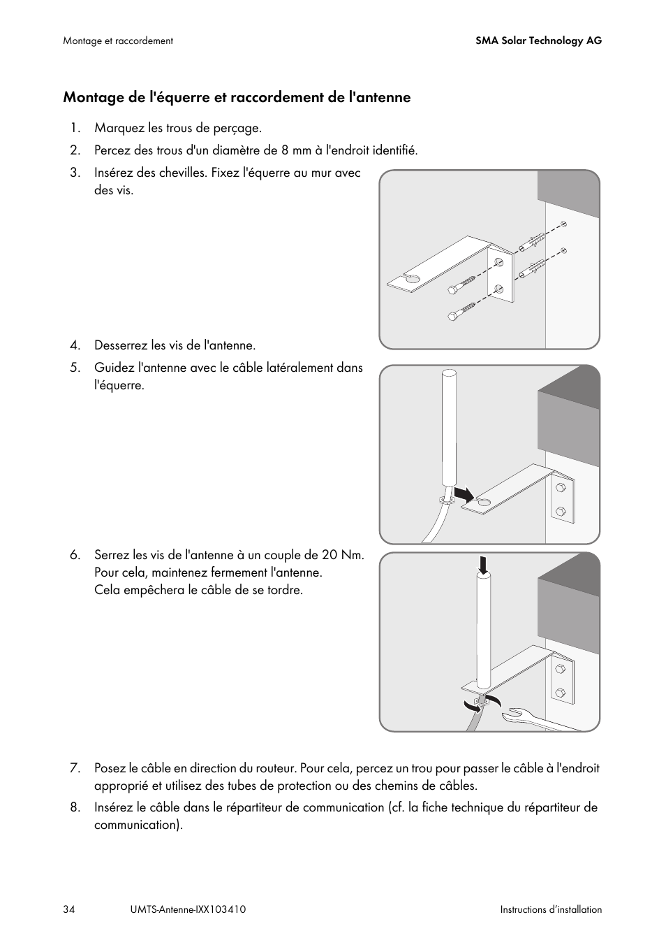 SMA GSM-UMTS-OUTAN User Manual | Page 34 / 40