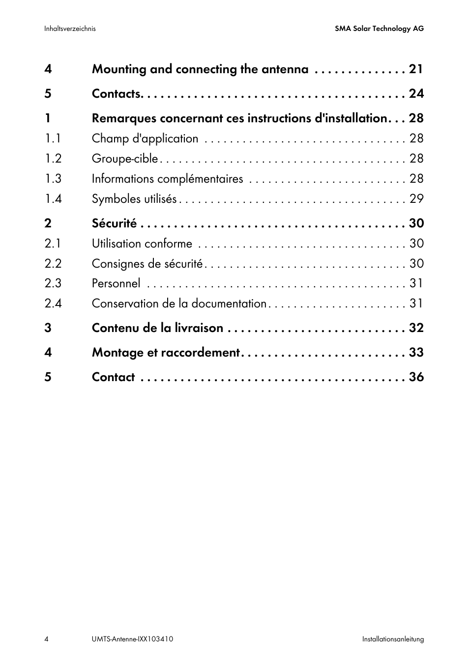 SMA GSM-UMTS-OUTAN User Manual | Page 4 / 40