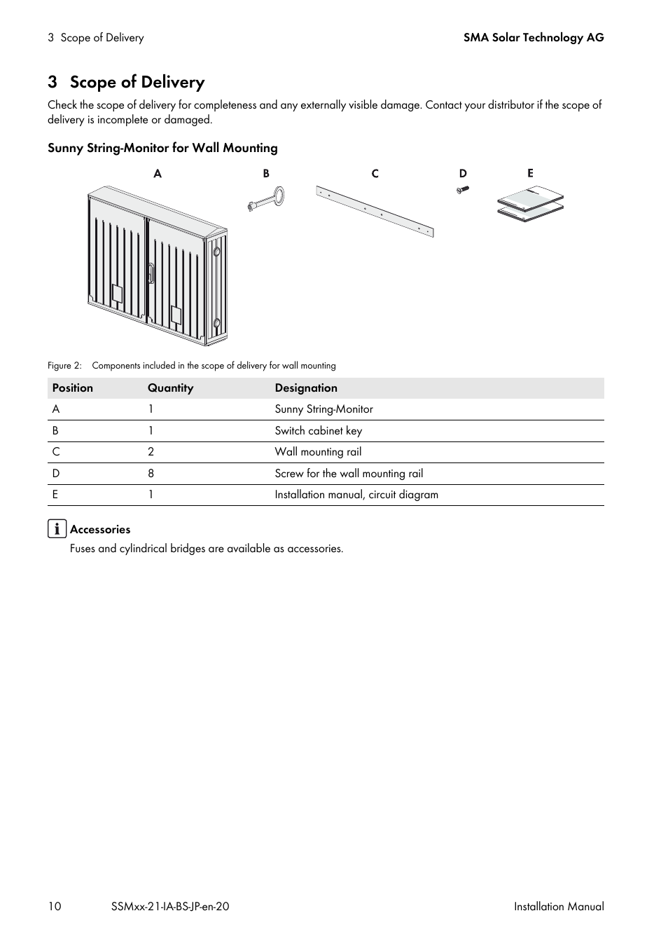 3 scope of delivery | SMA SSM8-21-BS User Manual | Page 10 / 60