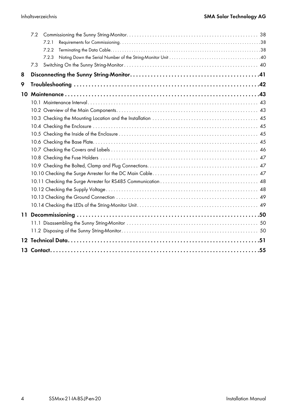 SMA SSM8-21-BS User Manual | Page 4 / 60