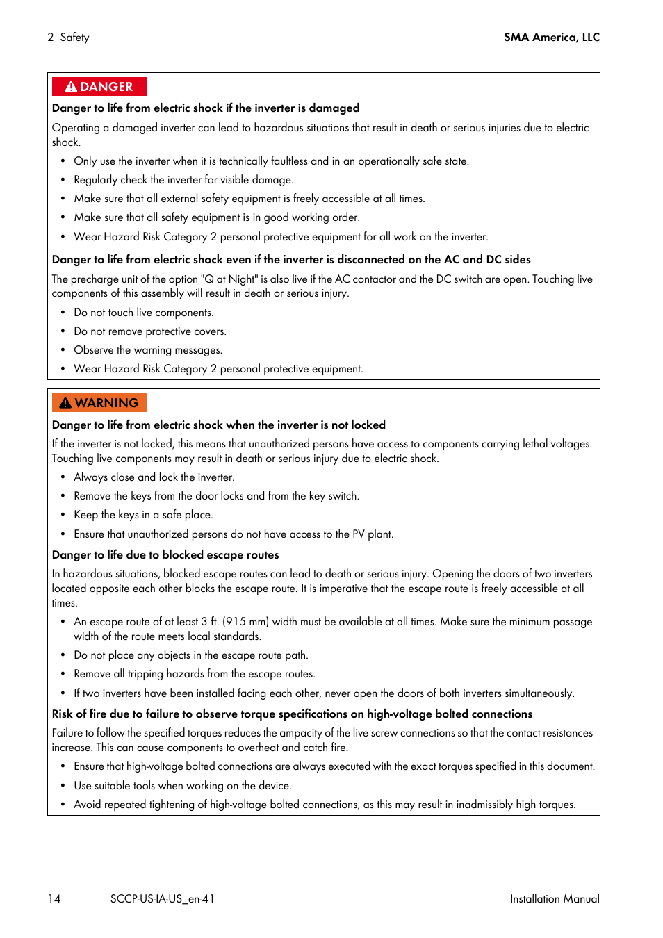 SMA SC 500CP-US User Manual | Page 14 / 112