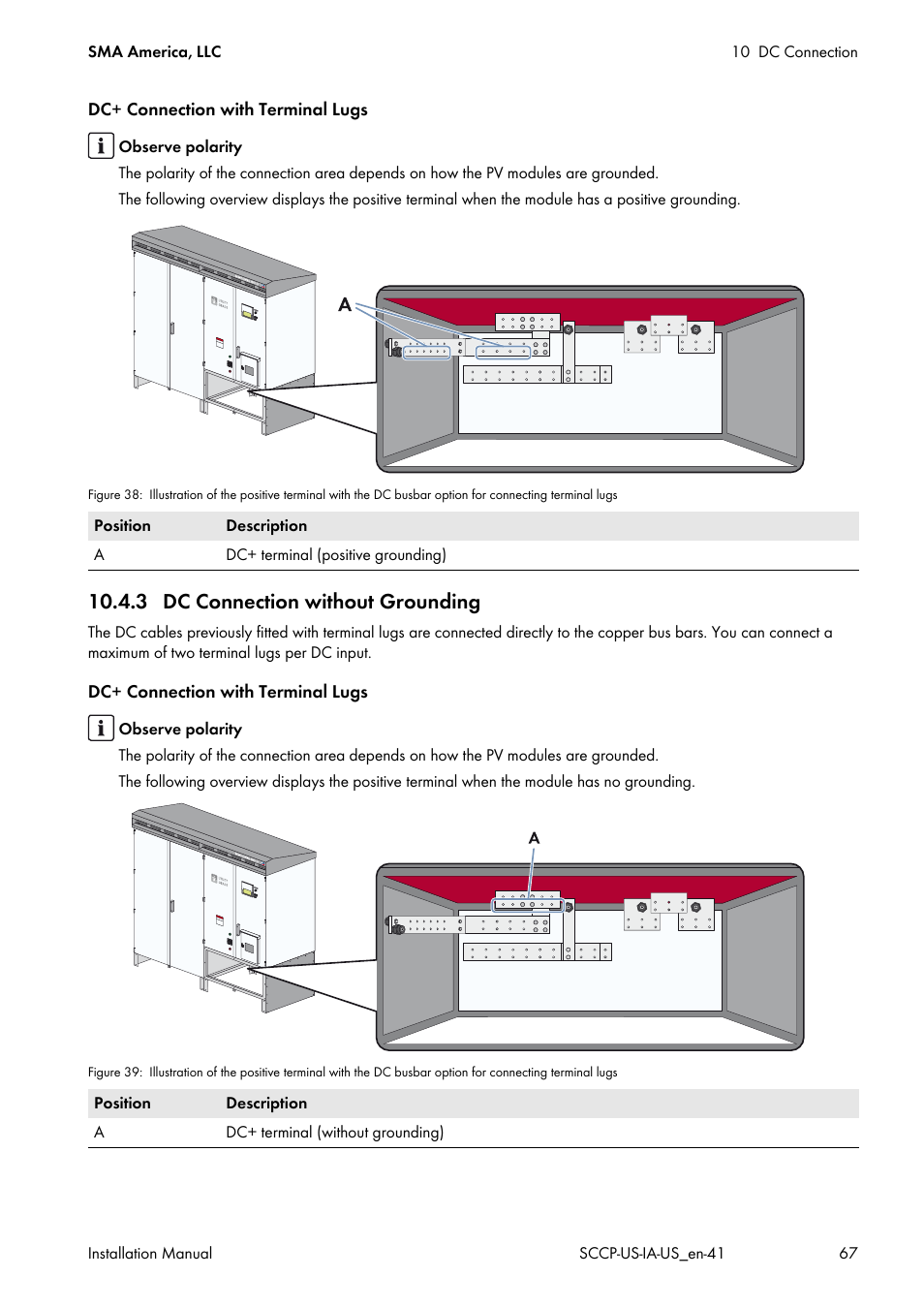 3 dc connection without grounding | SMA SC 500CP-US User Manual | Page 67 / 112