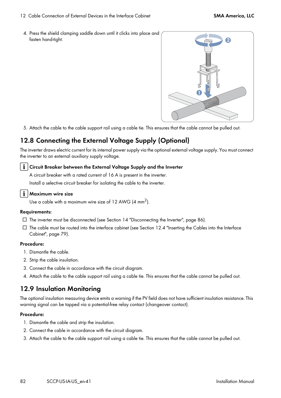 9 insulation monitoring | SMA SC 500CP-US User Manual | Page 82 / 112