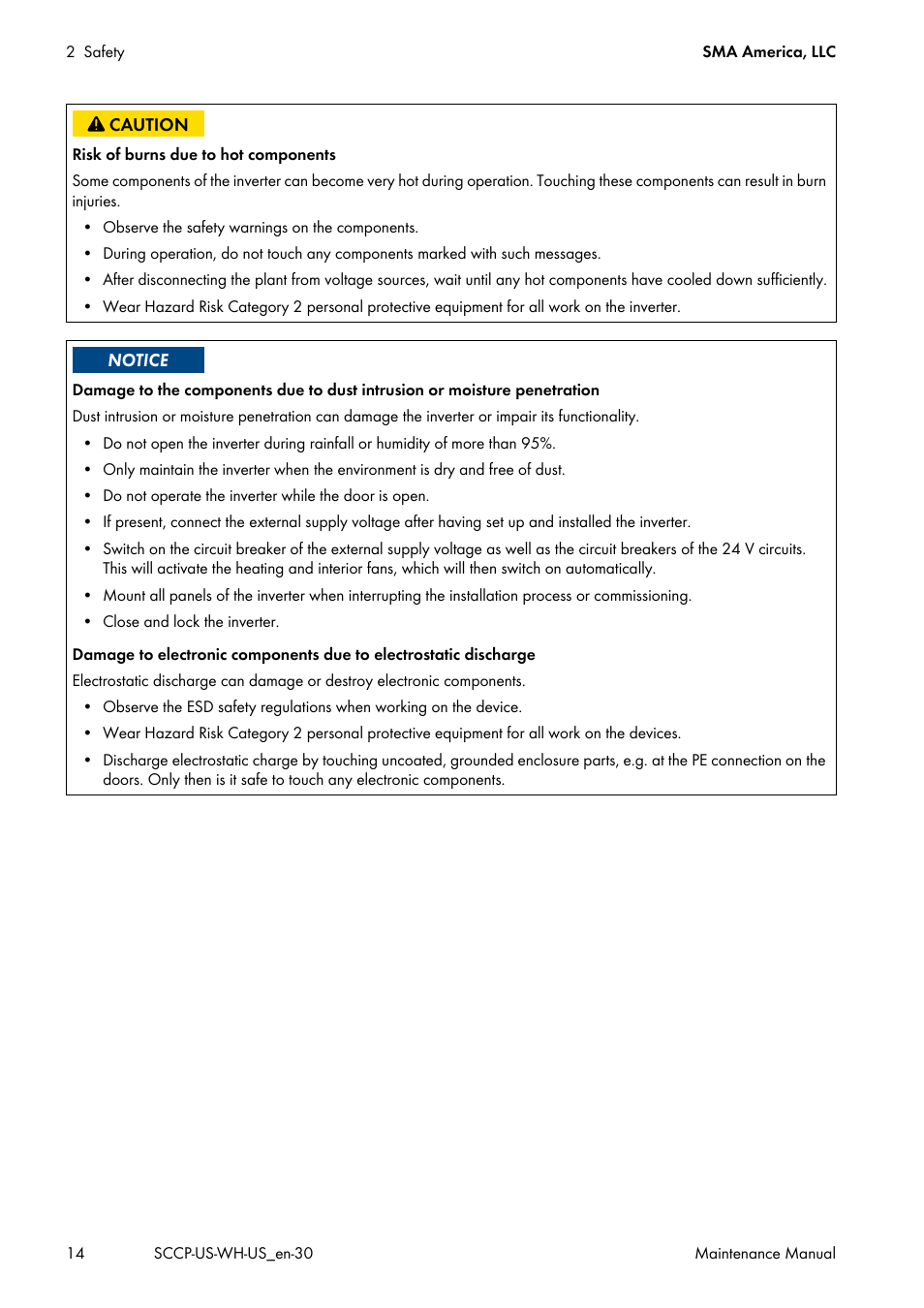 SMA SC 500CP-US Maintenance Manual User Manual | Page 14 / 52