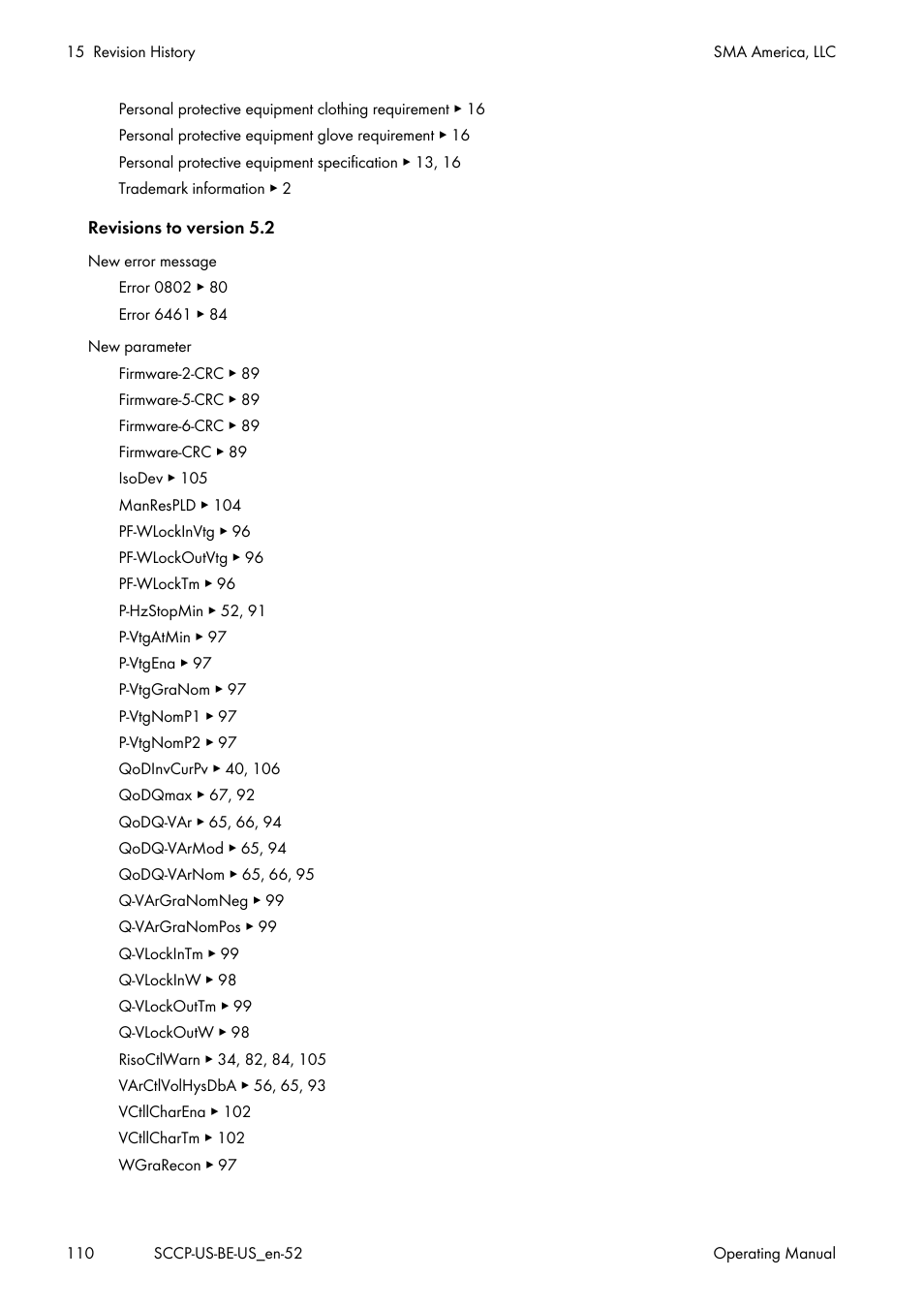 SMA SC 500CP-US-10 600V User Manual | Page 110 / 112