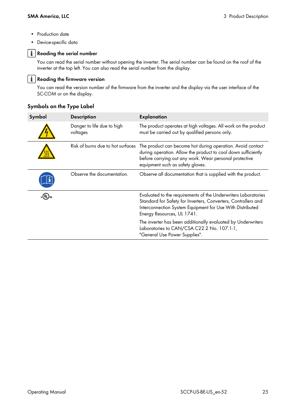 SMA SC 500CP-US-10 600V User Manual | Page 25 / 112