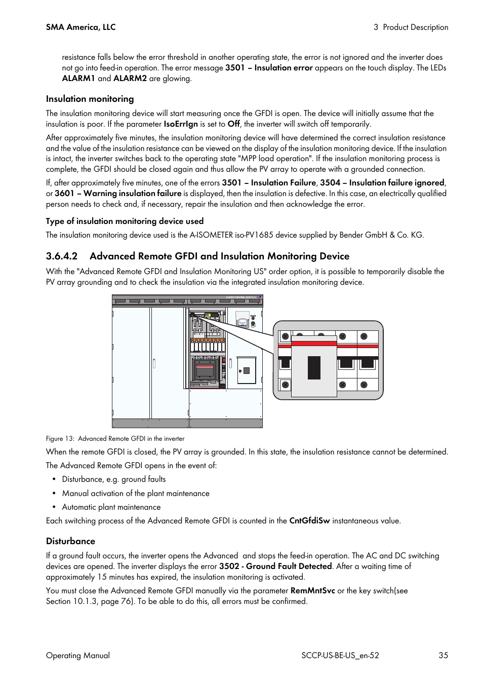 SMA SC 500CP-US-10 600V User Manual | Page 35 / 112