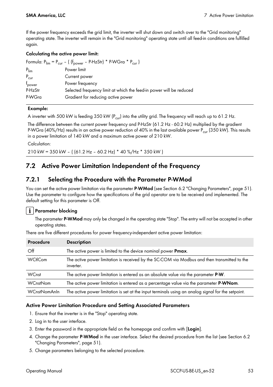 SMA SC 500CP-US-10 600V User Manual | Page 53 / 112