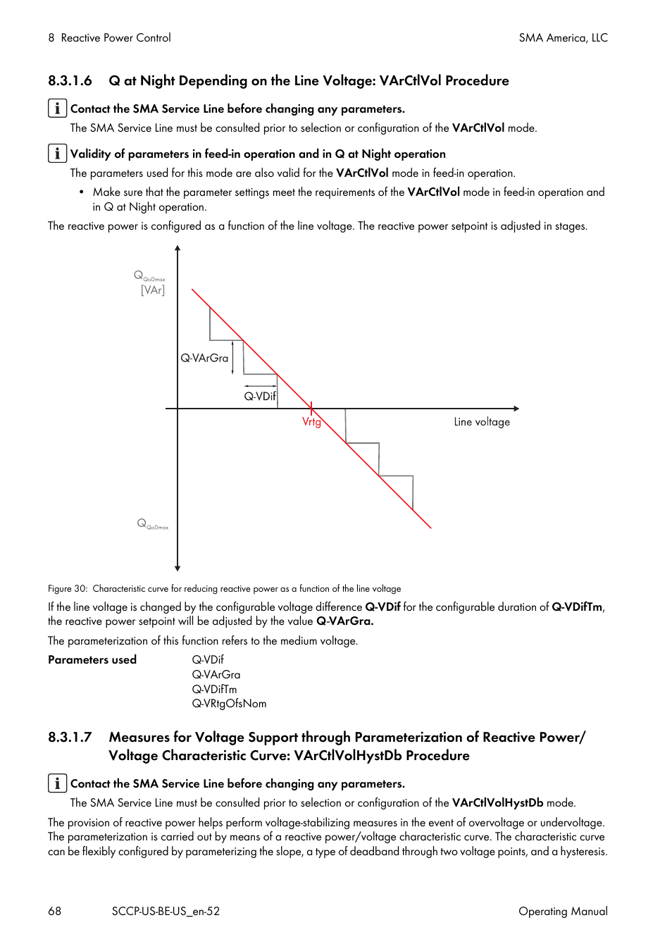 Varctlvolhystdb procedure | SMA SC 500CP-US-10 600V User Manual | Page 68 / 112