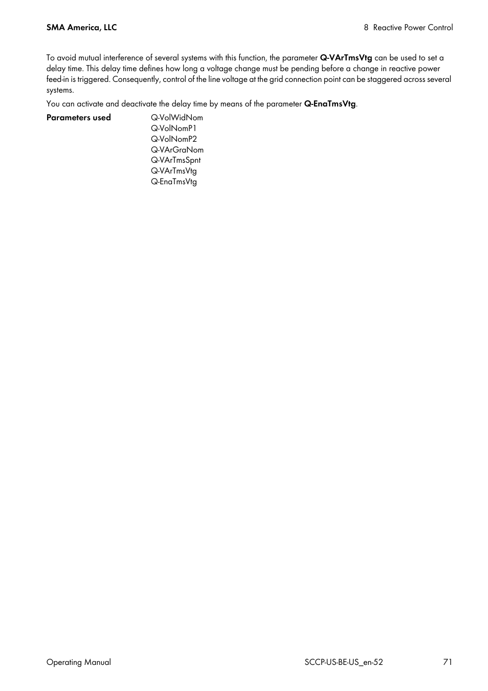 SMA SC 500CP-US-10 600V User Manual | Page 71 / 112