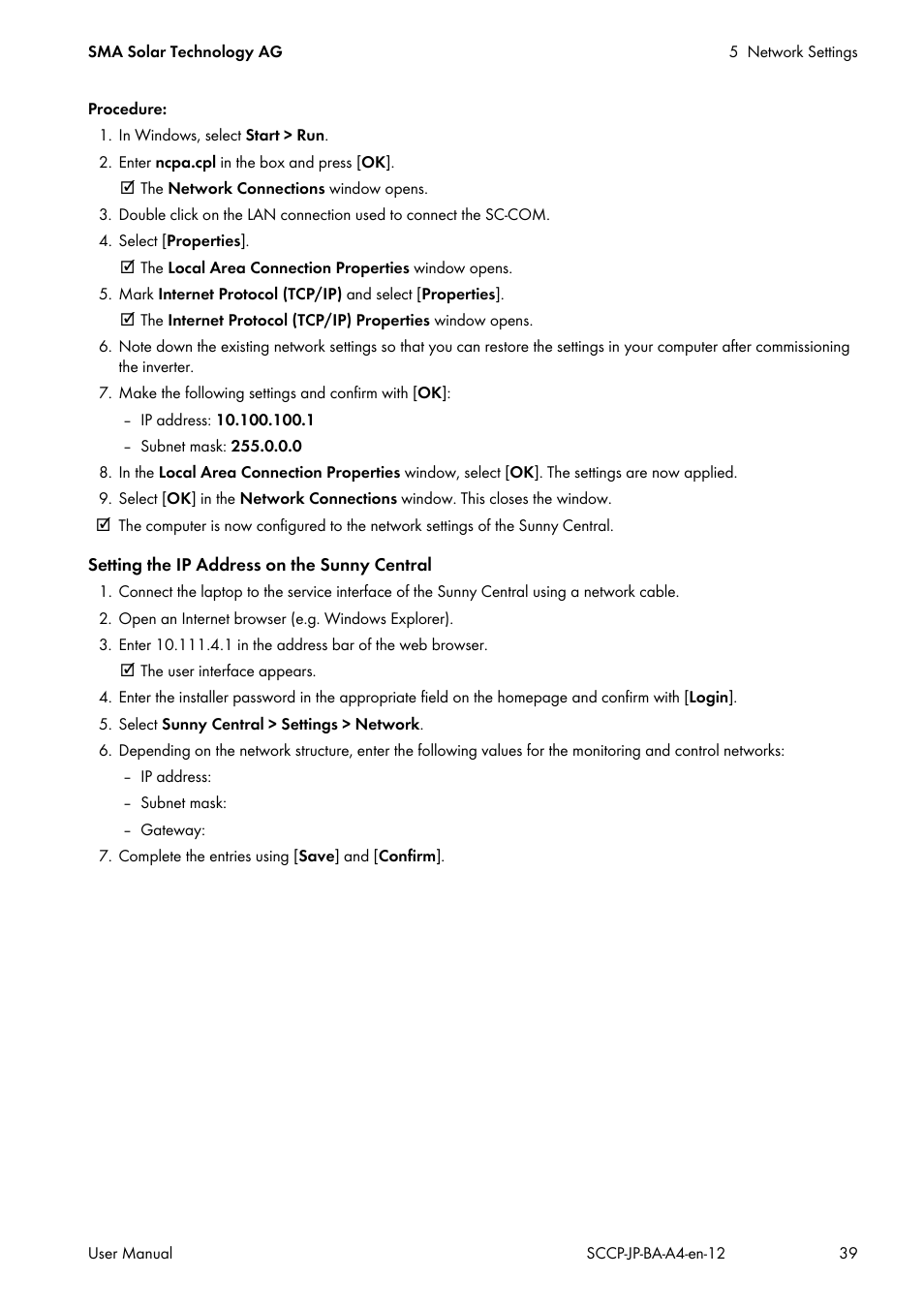 SMA SC 500CP-10-JP User Manual | Page 39 / 108