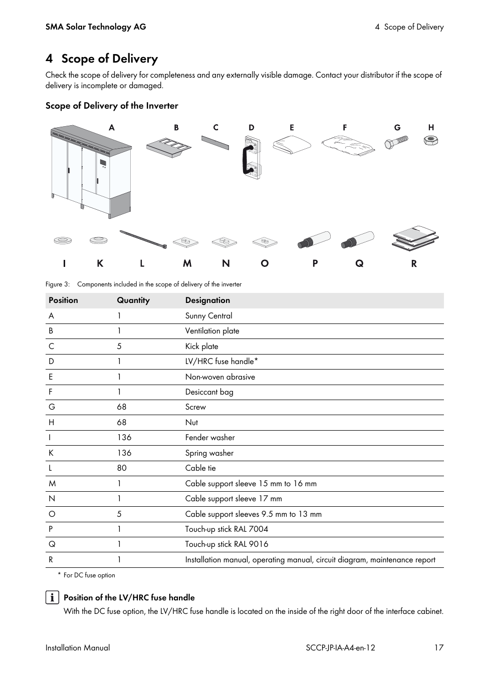 4 scope of delivery | SMA SC 500CP-10-JP Installation Manual User Manual | Page 17 / 88