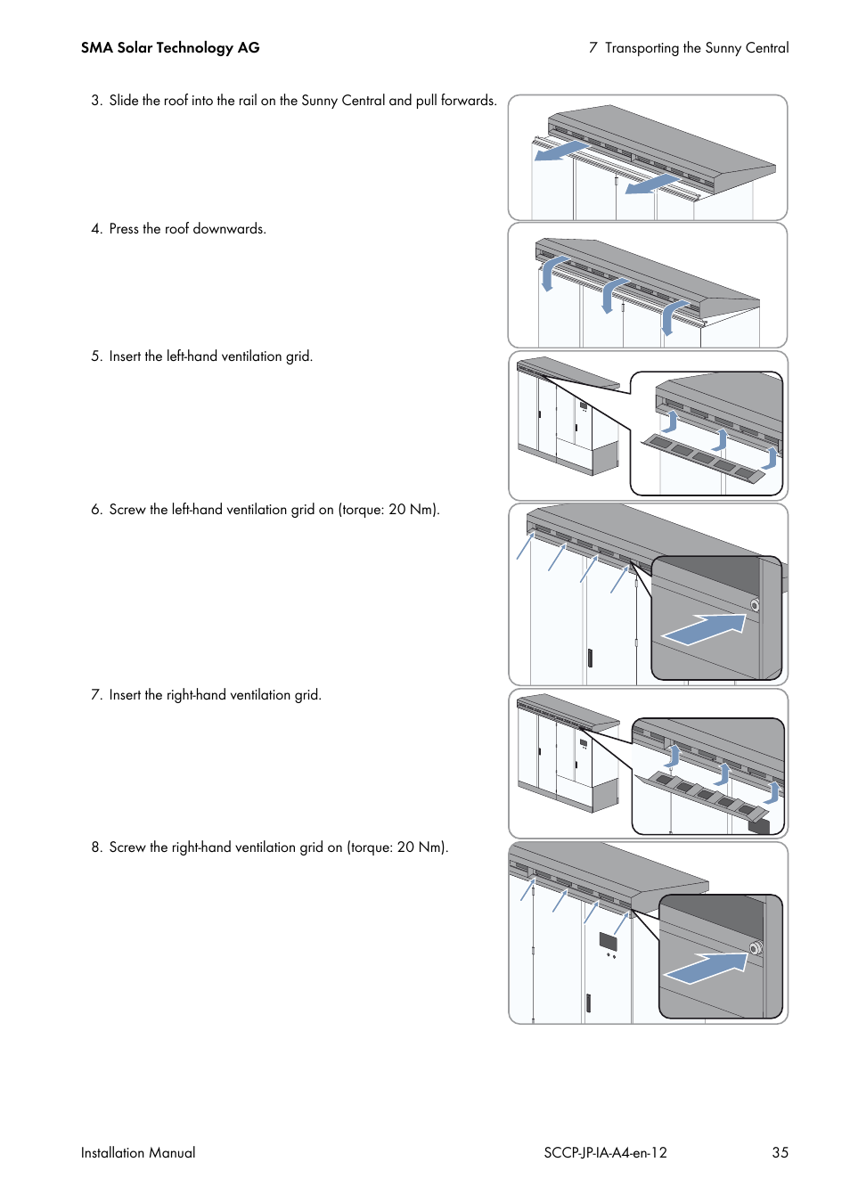 SMA SC 500CP-10-JP Installation Manual User Manual | Page 35 / 88