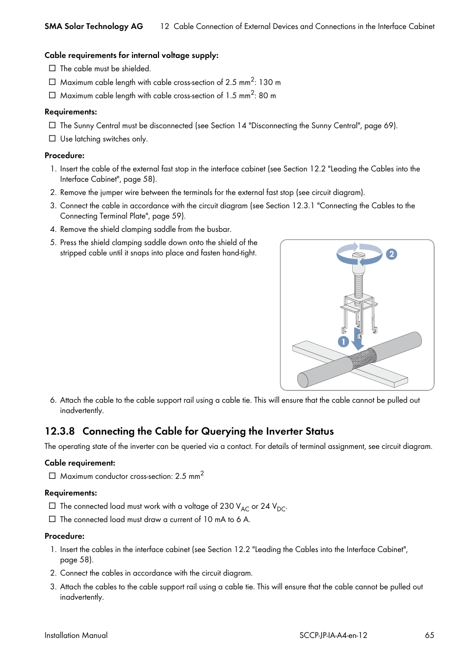 SMA SC 500CP-10-JP Installation Manual User Manual | Page 65 / 88