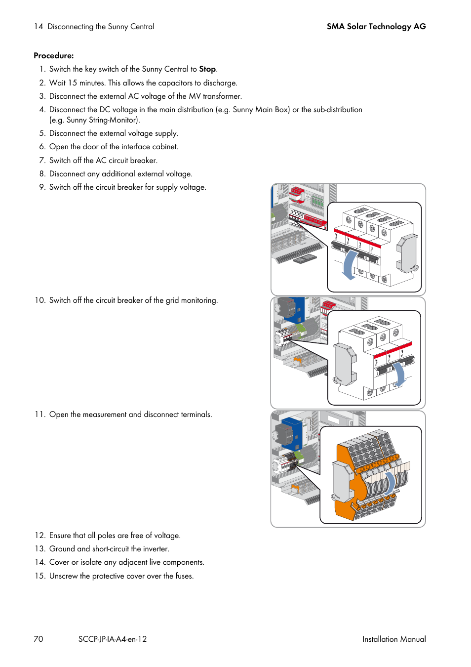 SMA SC 500CP-10-JP Installation Manual User Manual | Page 70 / 88