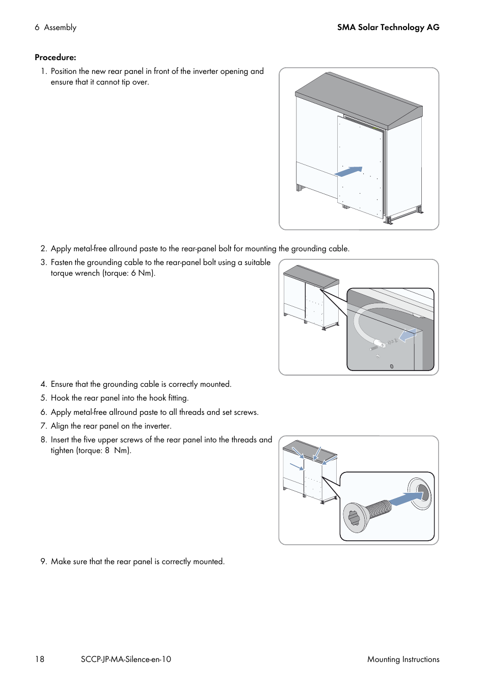 SMA SC 500CP-10-JP Mounting Instructions User Manual | Page 18 / 36