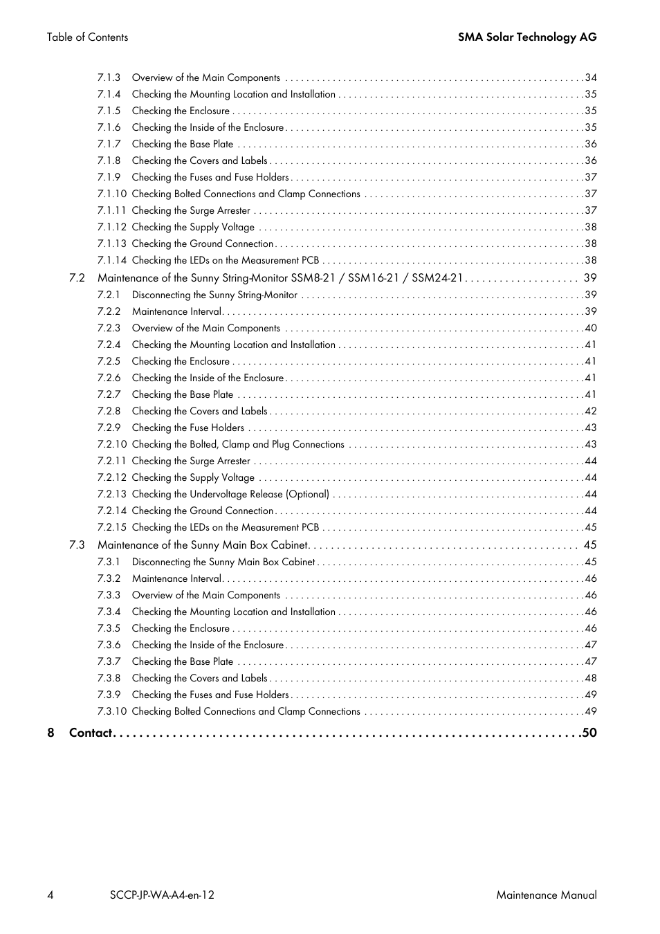 SMA SC 500CP-10-JP Maintenance Manual User Manual | Page 4 / 52