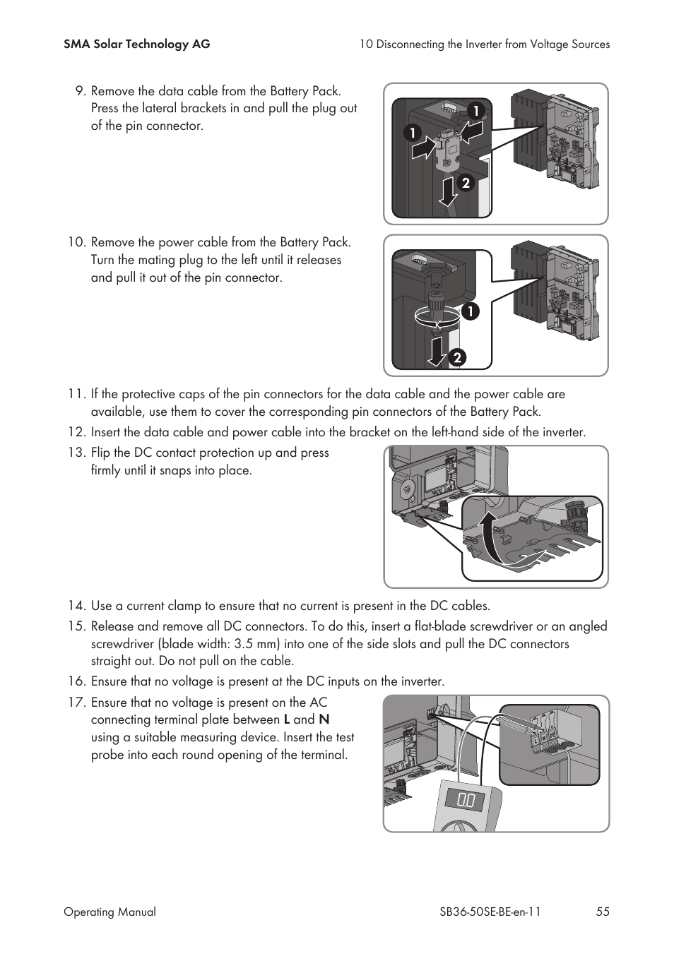 SMA SB 3600SE-10 User Manual | Page 55 / 68