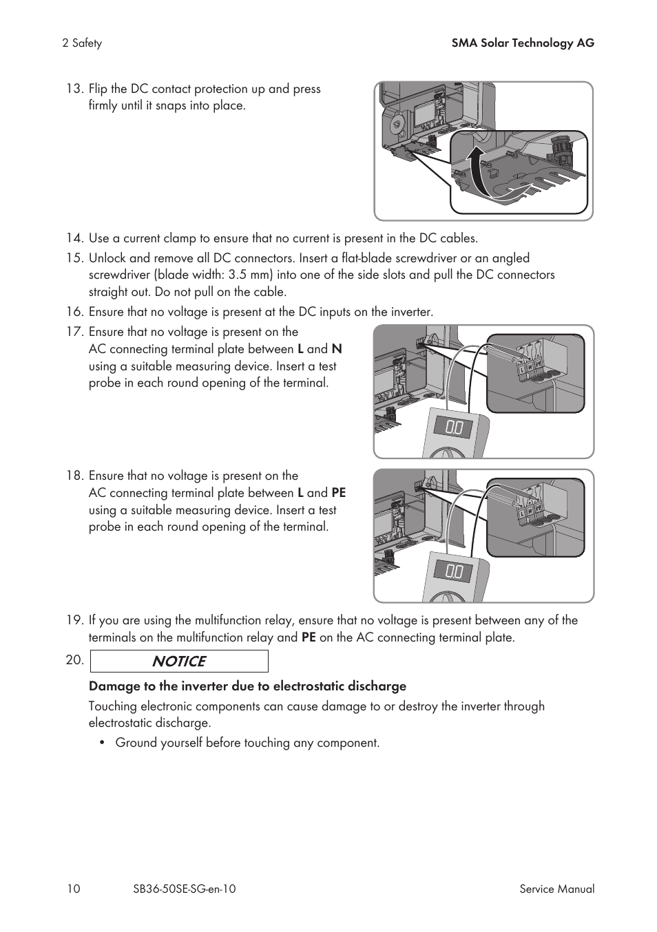 SMA SB 3600SE-10 Service Manual User Manual | Page 10 / 42