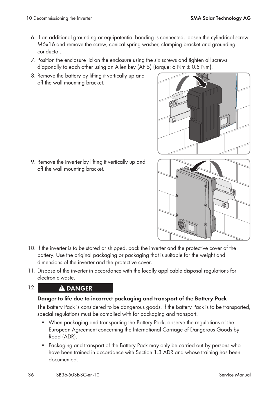 SMA SB 3600SE-10 Service Manual User Manual | Page 36 / 42