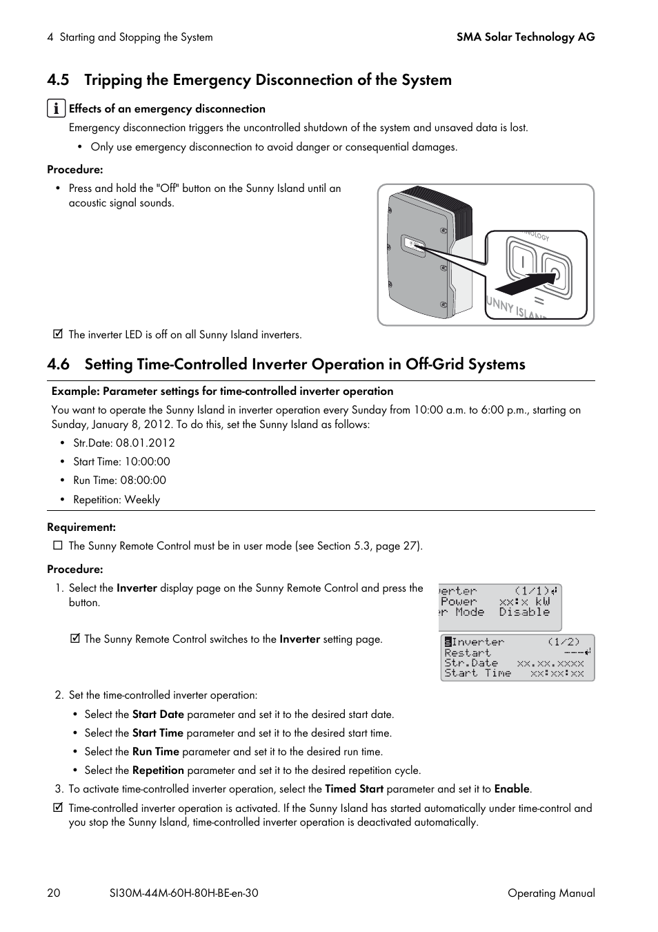 SMA SI 3.0-11 User Manual | Page 20 / 136