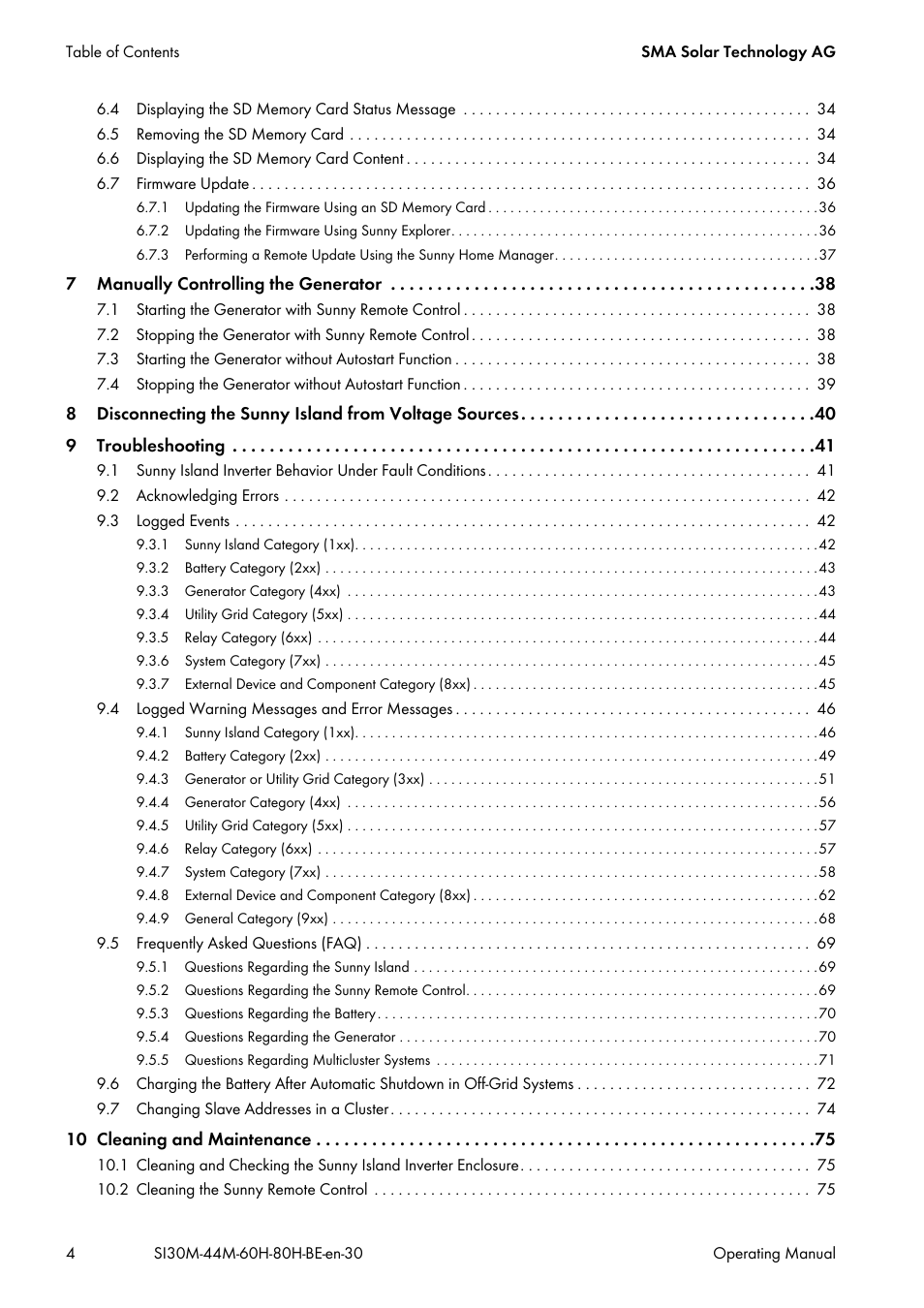 SMA SI 3.0-11 User Manual | Page 4 / 136