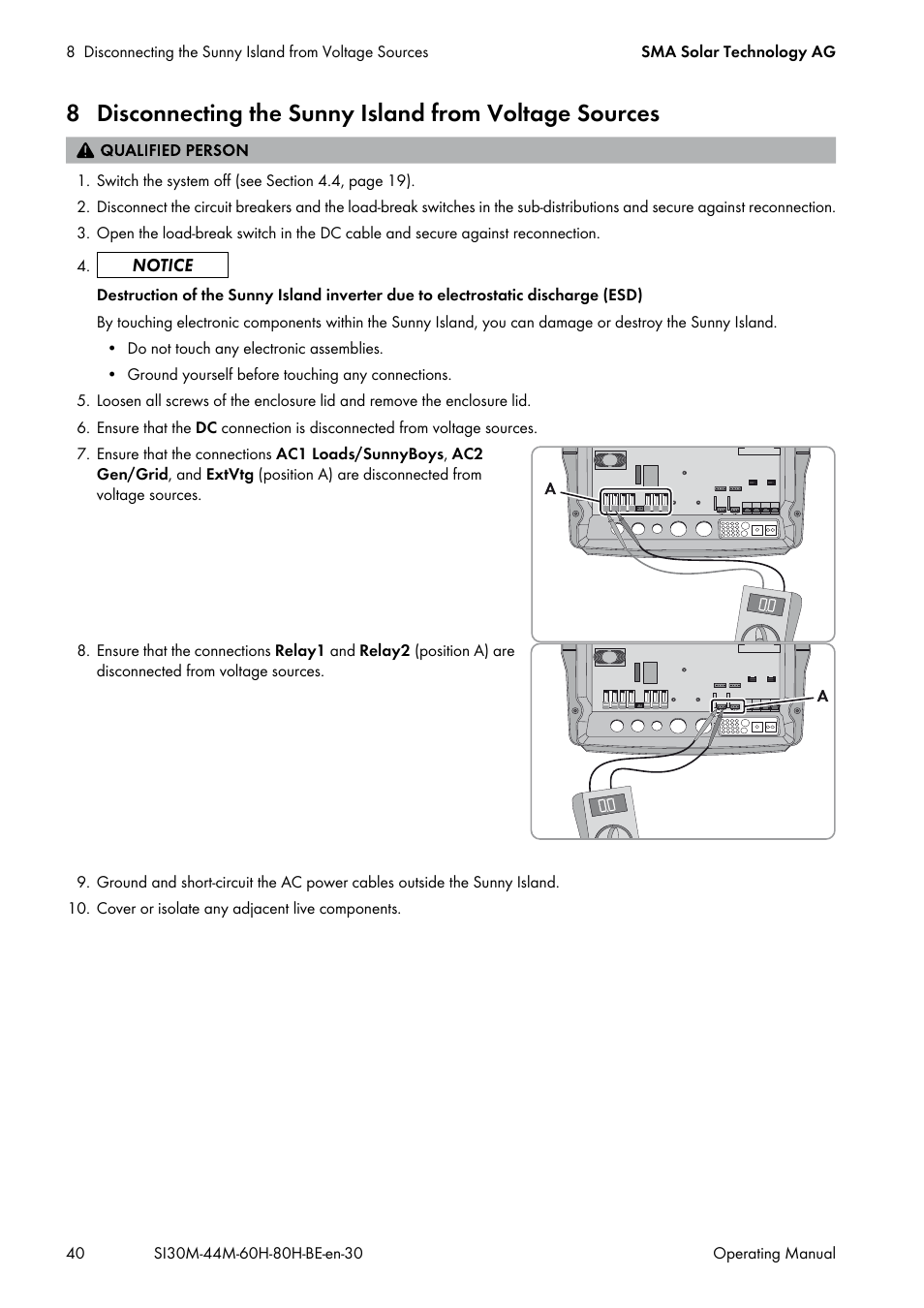 SMA SI 3.0-11 User Manual | Page 40 / 136