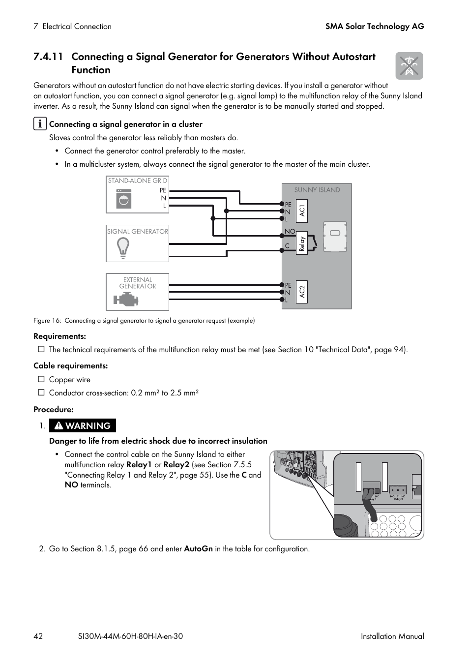 And 7.4.11) | SMA SI 3.0-11 Installation User Manual | Page 42 / 104