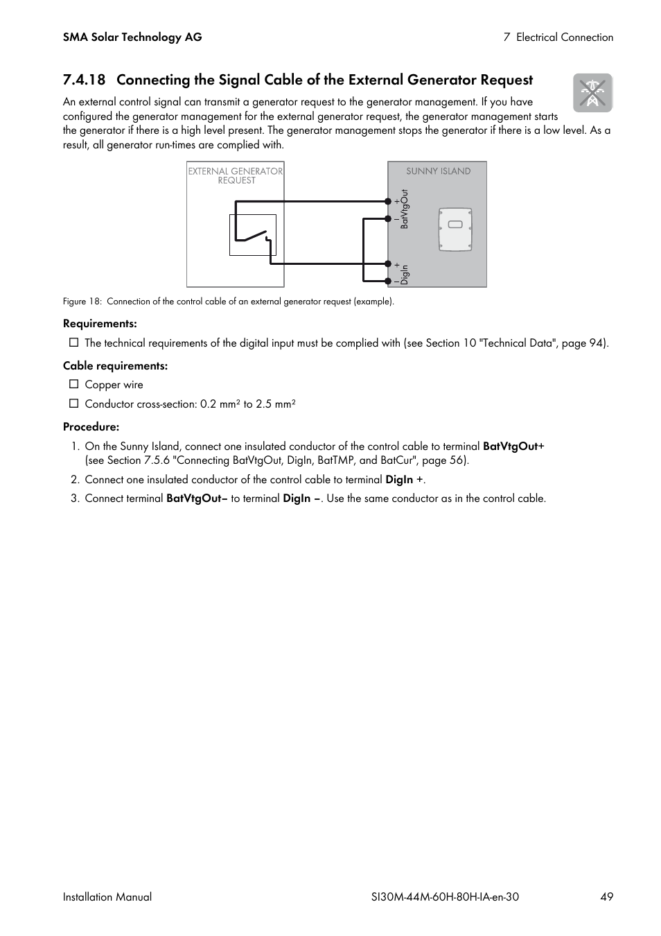 SMA SI 3.0-11 Installation User Manual | Page 49 / 104