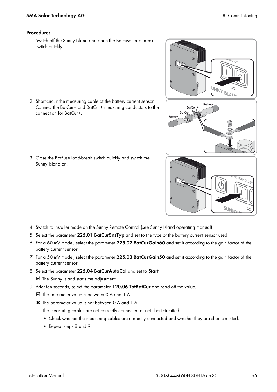 SMA SI 3.0-11 Installation User Manual | Page 65 / 104