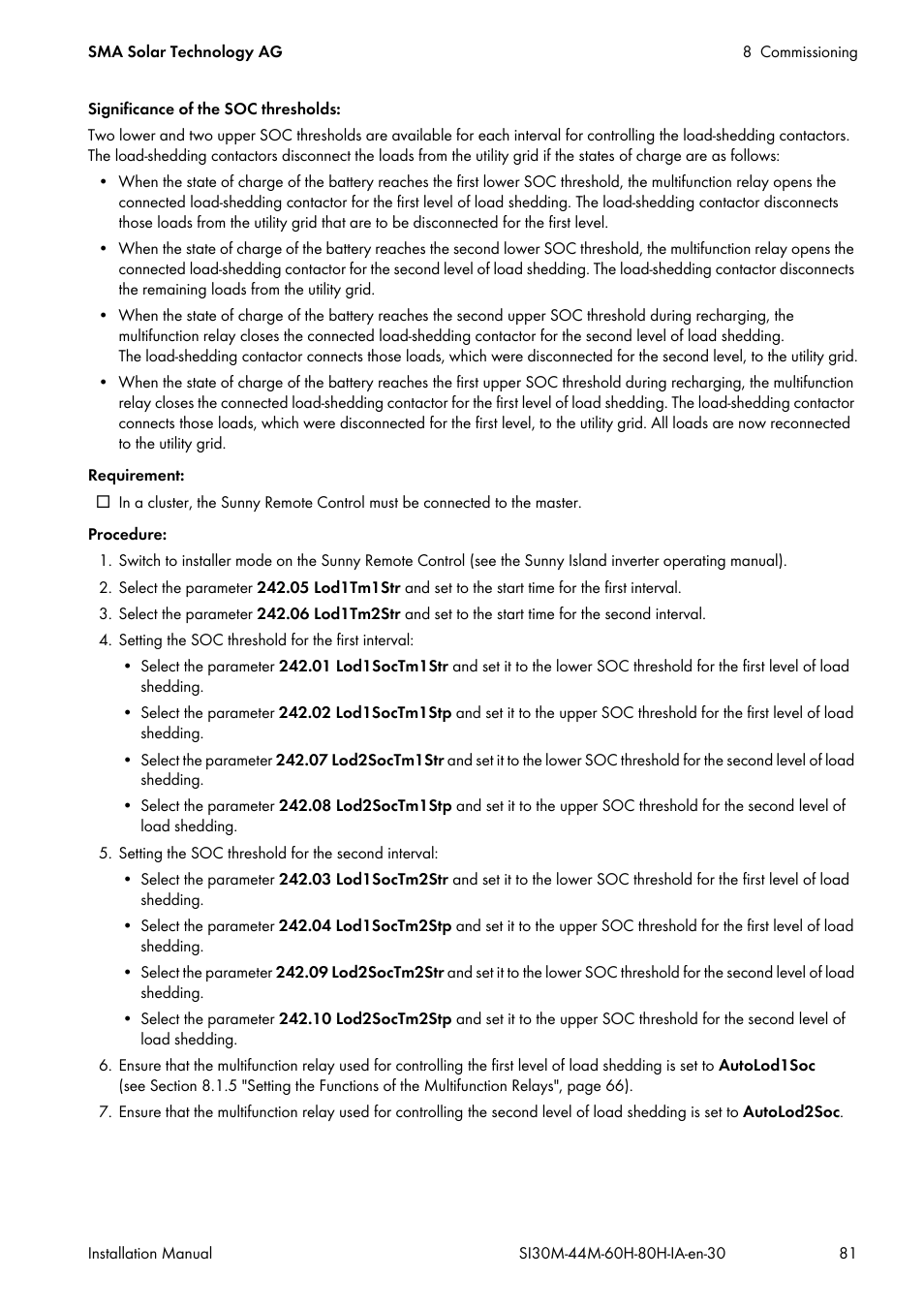 SMA SI 3.0-11 Installation User Manual | Page 81 / 104