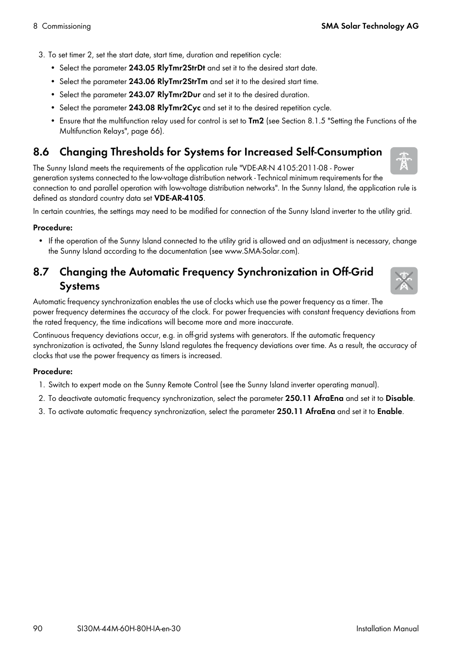 SMA SI 3.0-11 Installation User Manual | Page 90 / 104